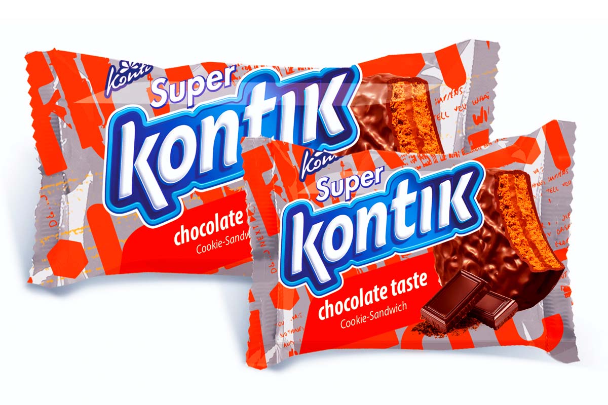 Super KONTIK with chocolate taste — KONTI — Confectionery Company